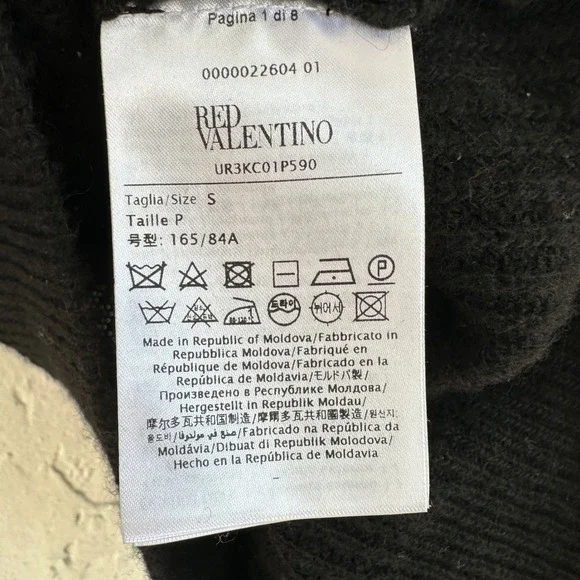 RED Valentino Wool Cashmere Silk Floral Applique Balloon Sleeve Sweater Women S - Picture 5 of 8